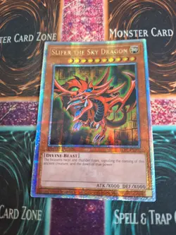 Yugioh Slifer the Sky Dragon LC01-EN002 Quarter Century Secret Limited Near Mint - Image 1