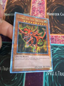 Yugioh Slifer the Sky Dragon LC01-EN002 Quarter Century Secret Limited Near Mint - Image 2