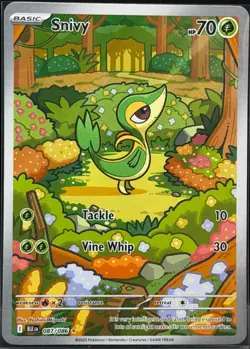 2025 Pokemon Black Bolt Snivy Illustration Rare #087/086 - Image 1