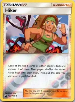 Hiker 133/168 SM - Celestial Storm Reverse Holo Pokemon TCG NM / LP - Image 1