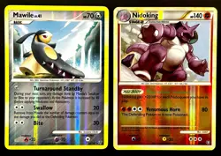 Pokemon TCG Reverse Holo Mawile #33 + Nidoking #6 Supreme Victors & Triumphant - Image 1
