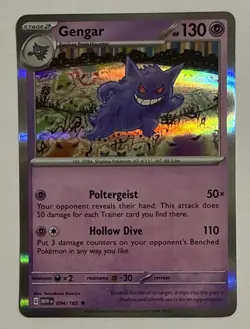 NEAR MINT Gengar (094/165) Scarlet & Violet 151 Holo Rare Pokemon Card - Image 1