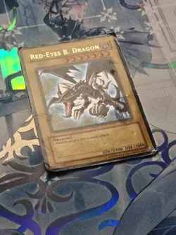 SDJ-001 Red-Eyes Black Dragon Ultra Rare UNL Edition Heavily Played YuGiOh TCG - Image 2