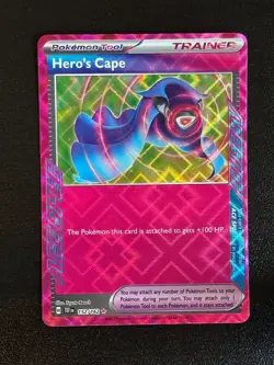Hero's Cape 152/162 ACE SPEC Rare Temporal Forces Pokemon Holo Lightly Played - Image 1