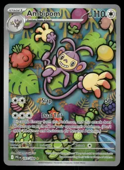 Ambipom 107/094 Illustration Rare Phantasmal Flames Pokemon Holo Near Mint - Image 1