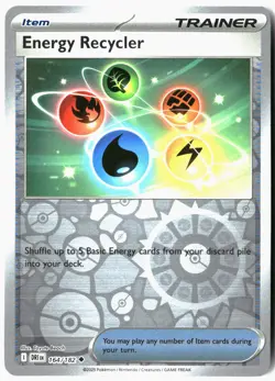 Energy Recycler 164/182 Uncommon Destined Rivals Pokemon Reverse Holo Near Mint - Image 1