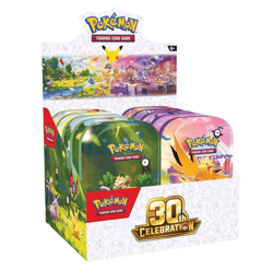 PRESALE Pokemon 30th Anniversary Mini Tin Display Factory Sealed (10 Mini Tins) - Image 1