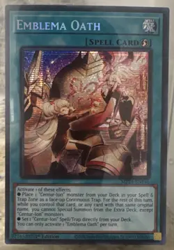 Konami Yu-Gi-Oh! Emblema Oath MP24-EN146 Secret Rare Holo 1st Tin - Image 1