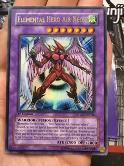 Elemental Hero Air Neos STON-EN034 Strike of Neos 1st Edition ULTRA RARE - LP - Image 2