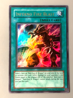 yugioh Inferno Fire Blast SOD-EN042 Unlimited Edition Ultra Rare near mint - Image 1