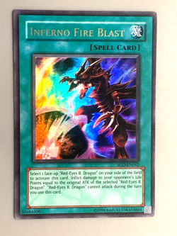 yugioh Inferno Fire Blast SOD-EN042 Unlimited Edition Ultra Rare near mint - Image 3