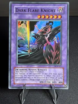 Konami Dark Flare Knight DCR-017 Dark Crisis Super Rare Fusion/Effect Eng Unl - Image 1