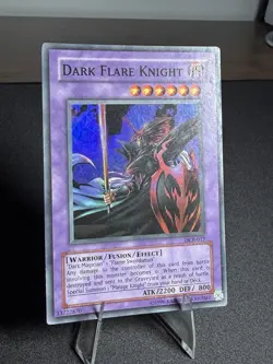 Konami Dark Flare Knight DCR-017 Dark Crisis Super Rare Fusion/Effect Eng Unl - Image 2