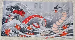 The Great Wave off Kanto Board Game Pokemon Table Playmat Play Mat Pad - Image 1