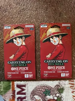 One Piece Carrying On His Will Sleeved Booster Pack (Lot of 2) OP-13 ENGLISH - Image 1