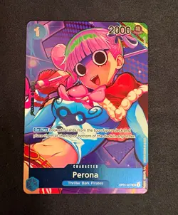 ONE PIECE OP01-ROMANCE DAWN PERONA (BOX TOPPER) OP01-077 FOIL - Image 1