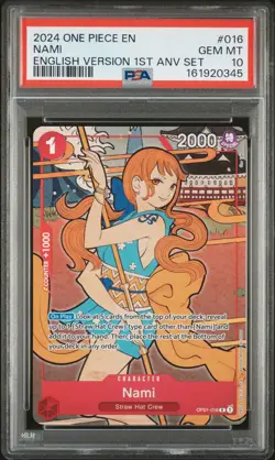 2024 ONE PIECE ENGLISH VERSION 1ST ANNIVERSARY SET #016 NAMI PSA 10 - Image 1