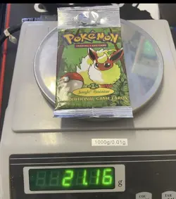 Pokemon Jungle Long Crimp Booster Pack – Heavy 21.16g — WOTC Vintage Sealed - Image 3