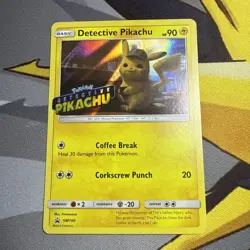 Pokemon TCG Detective Pikachu SM190 Black Star Promo Holo Movie Promo Card - Image 1