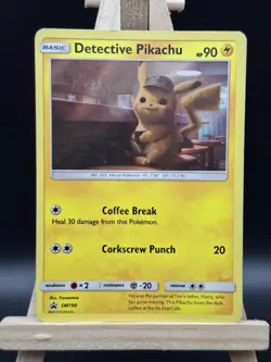 Pokemon TCG Detective Pikachu Black Star Promo SM190 Holo Rare LP - Image 1