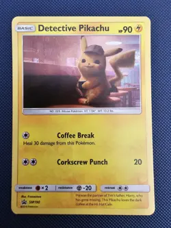 Pokemon TCG Detective Pikachu SM190 Black Star Promo Holo NM #1 - Image 1