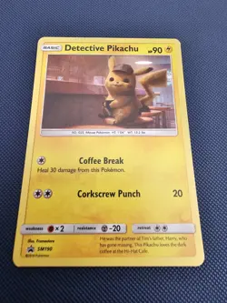 Pokemon TCG Detective Pikachu SM190 Black Star Promo Holo NM #1 - Image 2