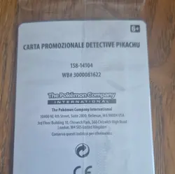 Detective Pikachu SM190 Italian Holo Promo Pokemon TCG Card 90HP - Image 2