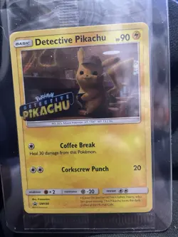 Pokemon TCG Detective Pikachu Holo Card SM190 Movie Promo - Image 1