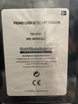 Pokemon TCG Detective Pikachu Holo Card SM190 Movie Promo - Image 2