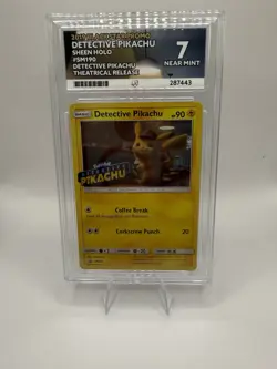Ace 7 Detective Pikachu SM190 2019 Black Star Promo Holo English Pokemon TCG - Image 1