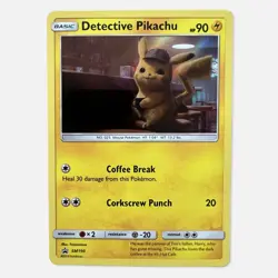 Pokemon TCG Detective Pikachu SM190 Black Star Promo Holo Pokemon Card 2019 - Image 1