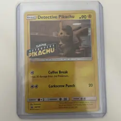 Pokemon TCG Detective Pikachu Stamped Holo Black Star Promo Card SM190 - Image 1