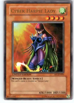 Yu-Gi-Oh Cyber Harpie Lady Ultra Rare SP1-EN001 Limited Edition Lightly Played - Image 1