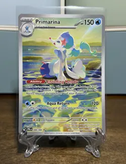 Pokemon TCG Primarina 088/084 PBL Pitch Black EN Holo Illustration Rare 150 HP - Image 1