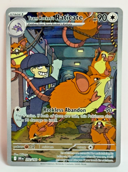 Pokemon Team Rocket's Raticate 202/182 SV10 Destined Rivals Illustration Rare - Image 1