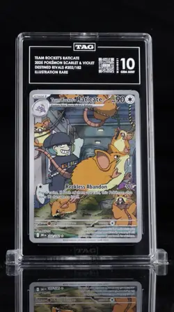 Team Rocket's Raticate 202/182 Destined Rivals Illustration Rare TAG 10 - Image 1