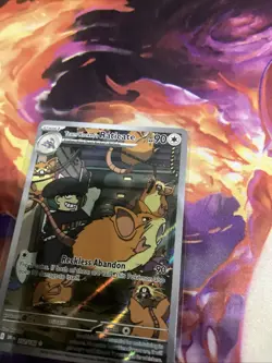 Team Rocket's Raticate 202/182 Illustration Rare IR Destined Rivals Pokemon NM - Image 2