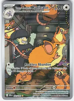 Team Rocket's Raticate Holo Illustration Rare SV10: Destined Rivals 202/182 NM - Image 1