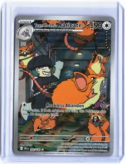 Team Rocket's Raticate Illustration Rare SV10: Destined Rivals 202/182 NM - Image 1