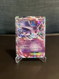 Pokemon TCG Espeon EX Holo Card 52/122 XY Breakpoint Ultra Rare, Light Played LP - Image 1