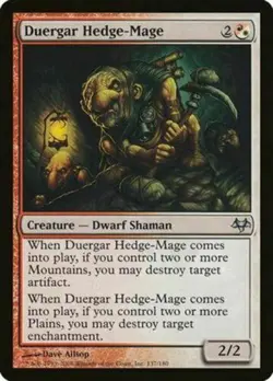 Duergar Hedge-Mage NM Eventide MTG Magic the Gathering English Card - Image 1