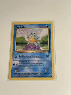 Pokemon Squirtle Base Set Unlimited Common Card 63/102 HP - Image 1