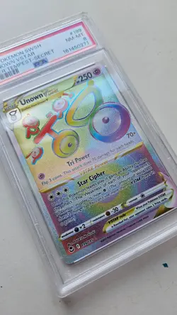 PSA 8 Unown VSTAR 199/195 Graded Pokemon Card - Image 1