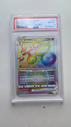 PSA 8 Unown VSTAR 199/195 Graded Pokemon Card - Image 2