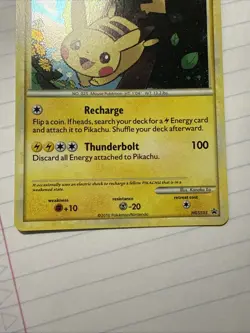 Pikachu HGSS03 Black Star Promo Holo Card NM Pokemon Card Swirl 🌀 - Image 5