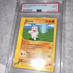 Pokemon Machop 74/144 Skyridge PSA 9 Graded Regular Common 50 HP Card - Image 1