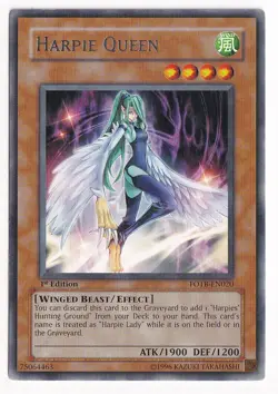 Yu-Gi-Oh! Harpie Queen FOTB-EN020 Rare 1st Edition NM - Image 1
