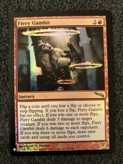 Magic The Gathering MTG - Fiery Gambit Foil - The List Reprints - Image 1