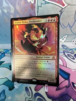 MTG Avatar Roku, Firebender (112/319) Avatar The Last Airbender Eternal NM FOIL - Image 3