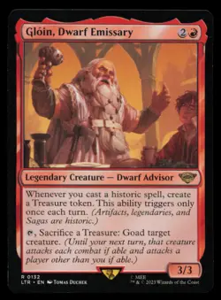 Gloin, Dwarf Emissary 132 Universes Beyond: The Lord of the Rings MTG LP - Image 1